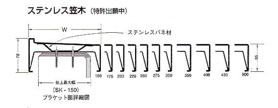 ステンレス笠木寸法 ステンレス笠木寸法